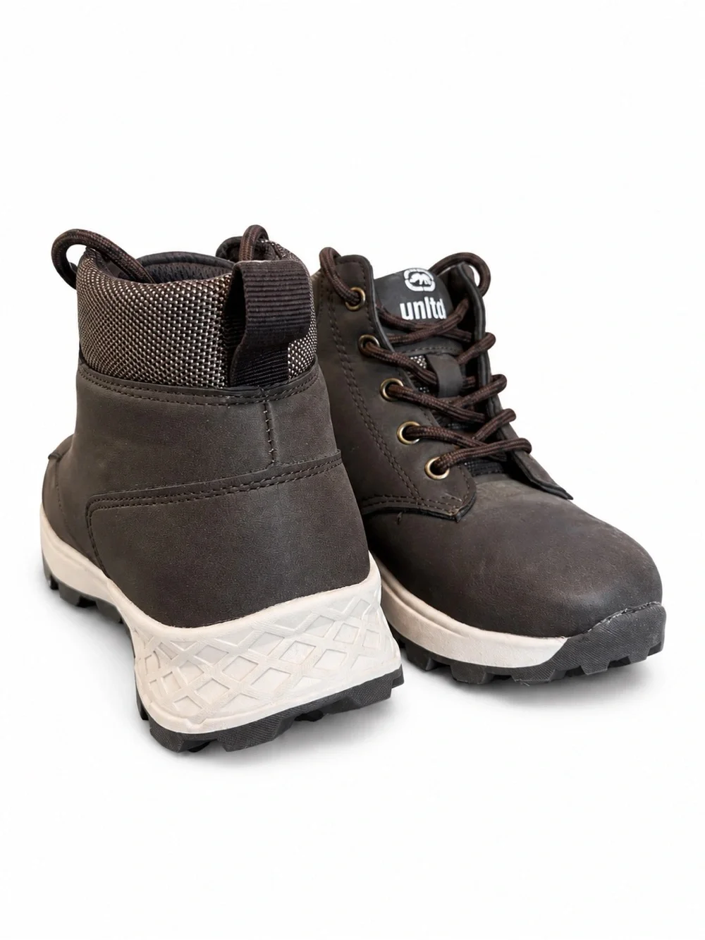 Kids' Brown Lace-Up Hiking Boots
